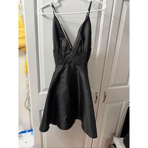 NWT Maniju Black A Line Cocktail Dress Size Large New